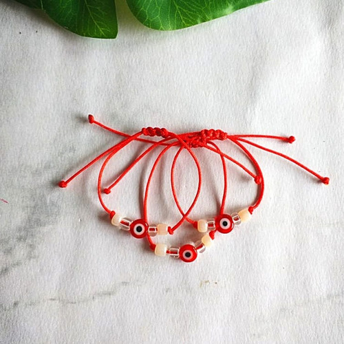 Pulsera Hilo Rojo Mini Ojito Bebé Protección Cábala