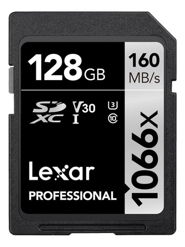 Cartão De Memória Lexar 128gb Cartão Sd Professional 160mbs