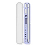 Estuche Protector Para Apple Pencil Y Accesorios Blanco Lila