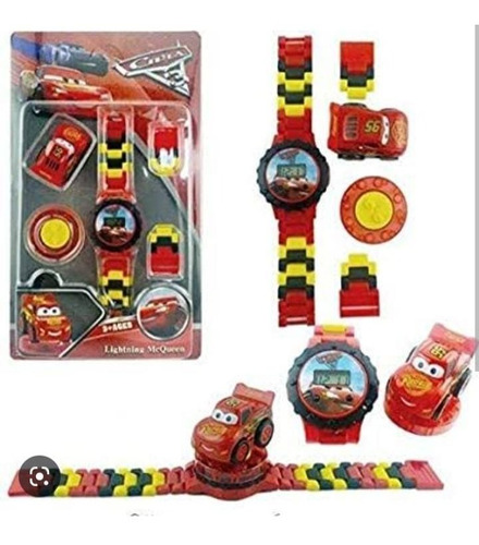 Relógio Digital Infantil Carros + Mini Relâmpago Mcqueen