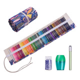 Oullyy Portable Scroll 72 Pcs Kits De Lápices De Colores Par