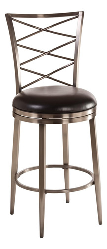 Furniture Harlow Taburete Giratorio De Bar, Peltre Antiguo