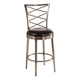 Furniture Harlow Taburete Giratorio De Bar, Peltre Antiguo