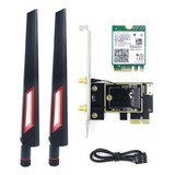 Tarjeta De Red Wifi 6e Intel Ax210 + Bt5,3 Antenas 2x10db