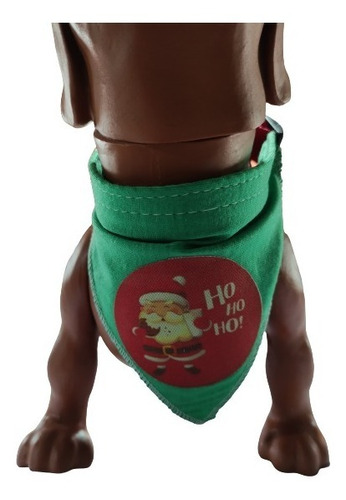 Bandana Com Coleira Pet Cachorro Cães Natal Verde