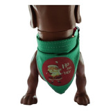 Bandana Com Coleira Pet Cachorro Cães Natal Verde