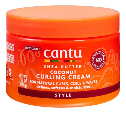 Cantu Coconut Curling Cream Crema Para Definir Rizos Coco 