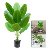 Planta Artificial Plátano Falso Árbol Decorado 70cm+maceta