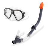 Intex E Reef Rider Swim Set Máscara Con Snorkel Azul 19.5 X 