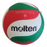 Balon De Voleibol Molten V5m-3500 Soft Touch N° 5 Stgo 2023 Color Verde-rojo-blanco