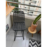 Piso | Silla | Taburete Negro | Mimbre | Terraza - Interior