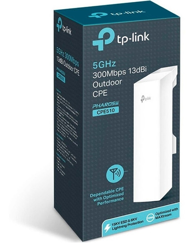 Punto De Acceso Tp-link Para Exteriores Cpe510 5ghz De 13dbi