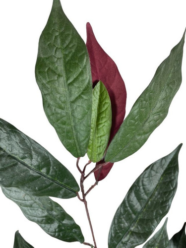 Rama De Hoja De Ficus Verde-mauve 50cm