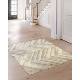 Alfombra Vinilica 100x100 Madera Tipo Parquet Cocina Living