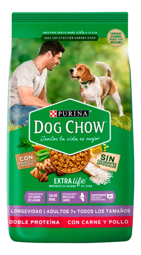 Dog Chow Longevidad Mediano Y Grande Doble Proteina X 3kg