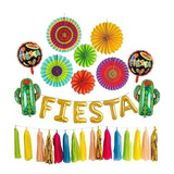 Kit Set Decoración Fiesta Mexicana Girasoles Globos