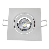 Kit 2 Spot Led 7w 4000k Embutir Quadrado Branco Neutro