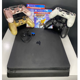 Playstation 4+ 4 Controles Y Dos Juegos Físicos