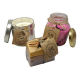 Kit Velas Aromatica Jabon Lavanda Vainilla Sal Rosas