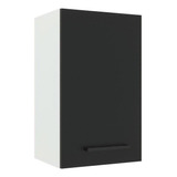 Armário Aéreo Madesa Agata 40 Cm 1 Porta - Branco/preto