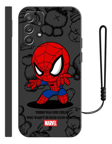 Funda De Silicona Para Samsung Diseño De Spiderman + Correas