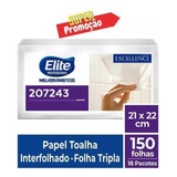 Toalha De Papel Folha Tripla Premium 2700 Folhas Excellence