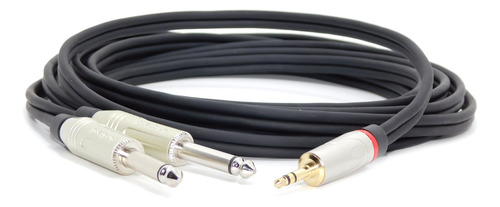 Cable Miniplug Estereo A Dos Plug Mono 4mts Amphenol