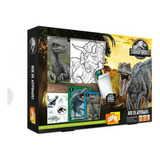 Jogo Box De Atividades Jurassic World Com Giz De Cera Copag