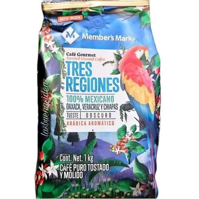 Café Tostado Y Molido Member's Mark Gourmet 3 Regiones 1 Kg | MercadoLibre