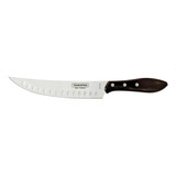 Faca Tramontina Butcher Churrasco Inox 8  Cabo Polywood Cor Cabo Castanho