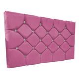 Painel Cabeceira Cama Box Estofada Casal 140cm Kasi Cor Rosa