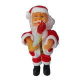 Papai Noel Musical Com Tocha 17 Cm