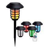 Farol Solar Led Rgb 4 Modus Exterior Recarga Larga Duracion