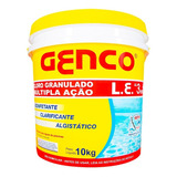 Cloro Para Piscina Genco Granulado 3 Em 1 Balde Com 10 Kg