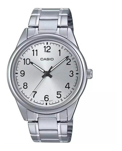 Relógio Casio Masculino Analógico Prata Branco Original