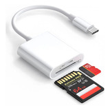 Adaptador Leitor Cartão Sd Usb Para iPhone 15 Macbook Usb-c