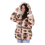 Chaqueta Reversible Diseño Etnico Con Gorro - Premium