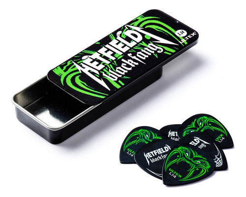 Lata 6 Púas Hetfield Black Fang Jim Dunlop Color Ph112t114 Tamaño 1.14