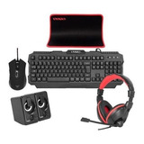 Teclado Gaming Satellite +mouse+mouse Pad+headset+spe