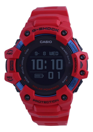 Reloj Casio G-squad Gbd-h1000-1 Inteligente Correa Roja