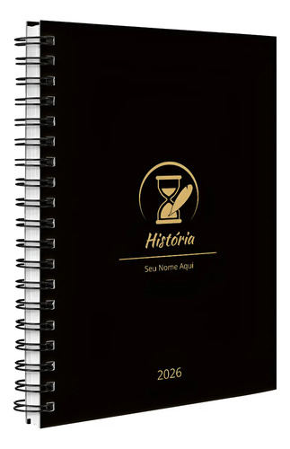 Agenda Personalizada Planner Semanal Profissões Preto Ouro | MercadoLivre