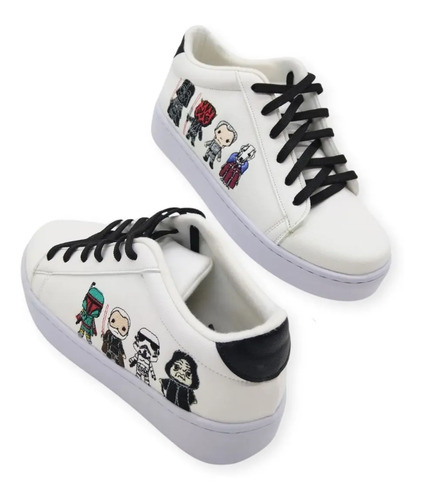 Tenis Urbano Bordado Para Niños Y Grandes De Star Wars Vill
