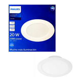 Plafón Downlight Led Empotrable 20w Philips 40k (20 Piezas)