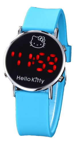 Reloj Hello Kitty Redondo Electrónico Kawaii Varios Colores