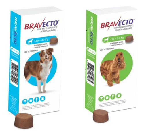 Bravecto 20 - 40 Kg + 10 -20 Kg