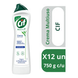 Crema Multiuso Cif Pack De 12 Unidades 750 G C/u