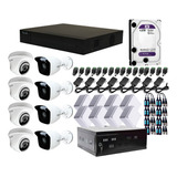 Kit Cámaras Seguridad Hilook Dvr 8mp + 8 Cam 5mp + Rack + 4t