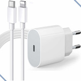 Cabo + Fonte Compatível iPhone SE X Xr 11 12 13pro Usb-c 20w