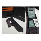 Ermenegildo Zegna Corbata. Nueva Con Etiquetas. Marrón.