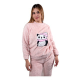 Pijama Calentito Para Mujer De Pandita Polar Tipo Sherpa